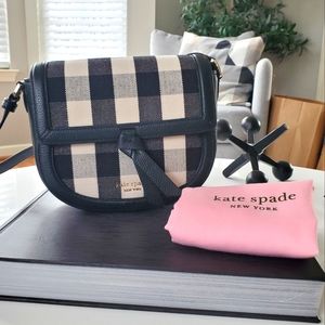 Kate Spade Knott Gingham Bag, Black and white buffalo plaid bag